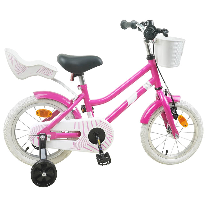 Børnecykel 16 tommer til 4-6 år gamle Mørk pink