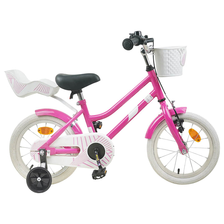 Børnecykel 16 tommer til 4-6 år gamle Mørk pink