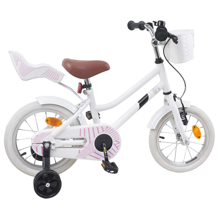 Børnecykel 14 tommer anbefalet til 3-5 år gammel Hvid