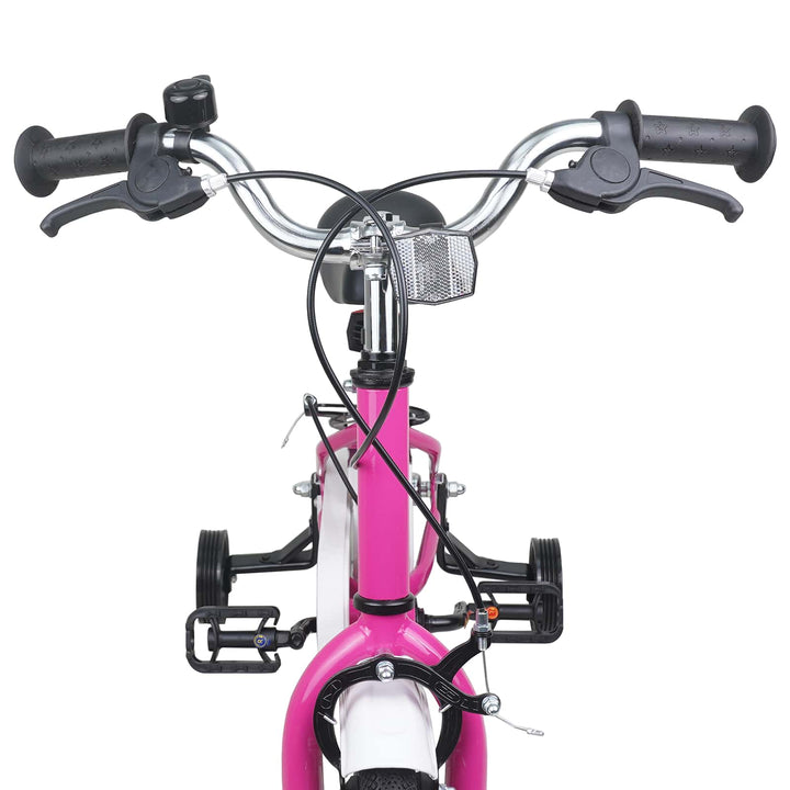 Børnecykel 12 tommer til 2-4 år gamle Pink Hvid