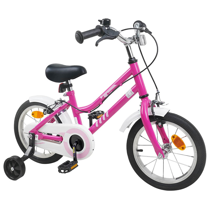 Børnecykel 16 tommer til 4-6 år gamle Pink Hvid