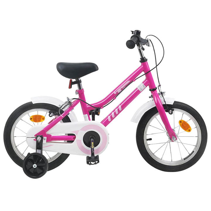 Børnecykel 16 tommer til 4-6 år gamle Pink Hvid