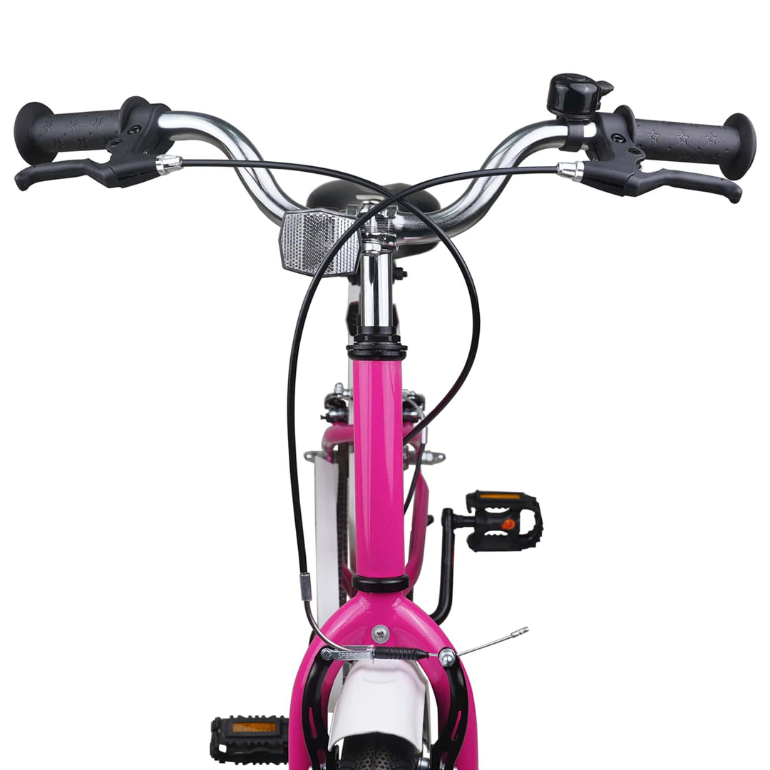 Børnecykel 20 tommer til børn i alderen 6-11 år Pink Hvid