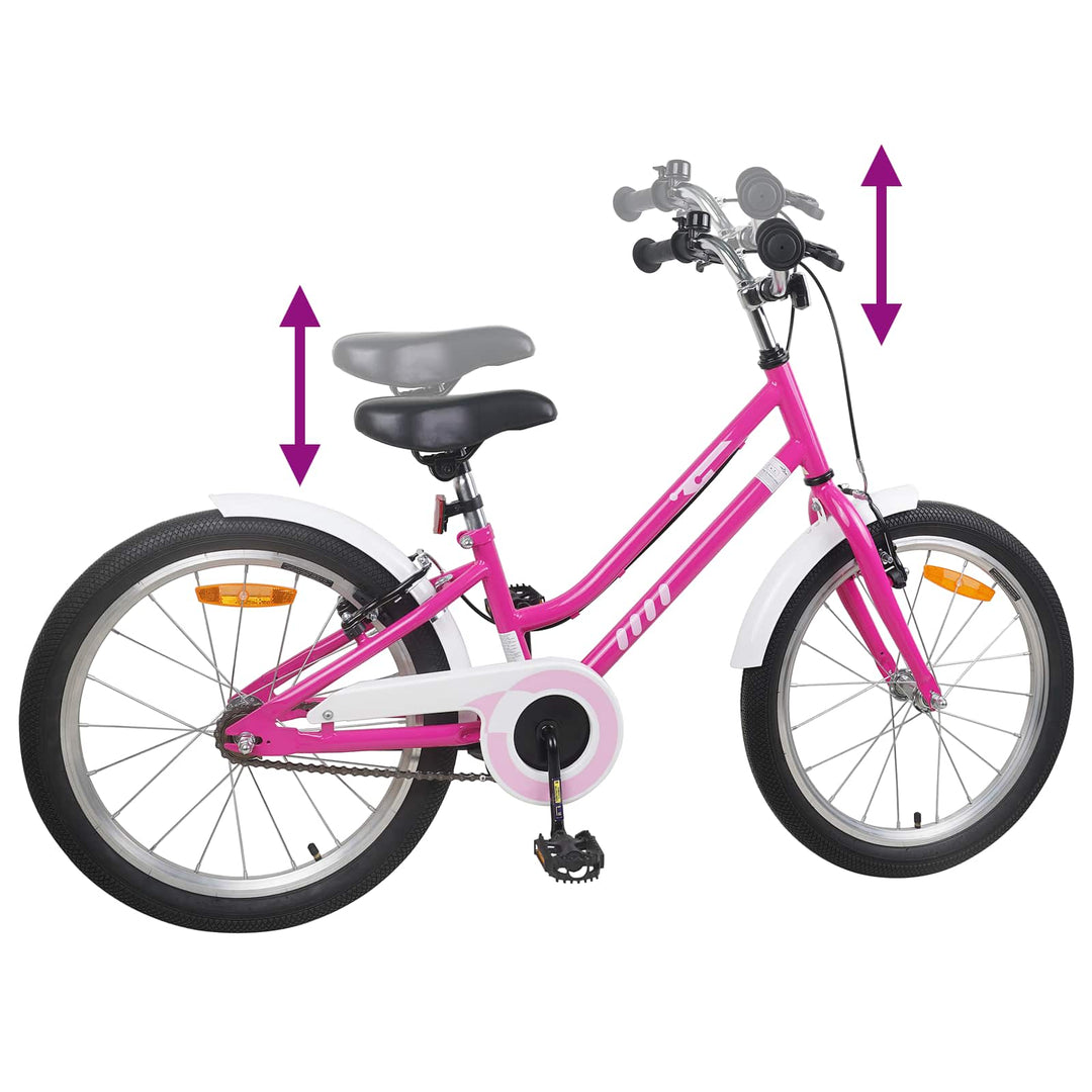 Børnecykel 22 tommer til 7-12 år gammel Pink Hvid
