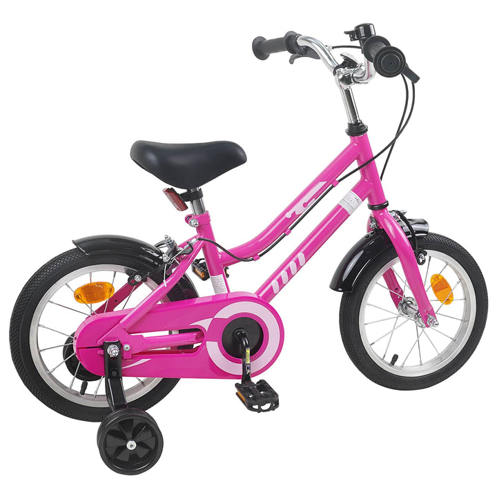 Børnecykel 12 tommer til 2-4 år gamle Pink Sort