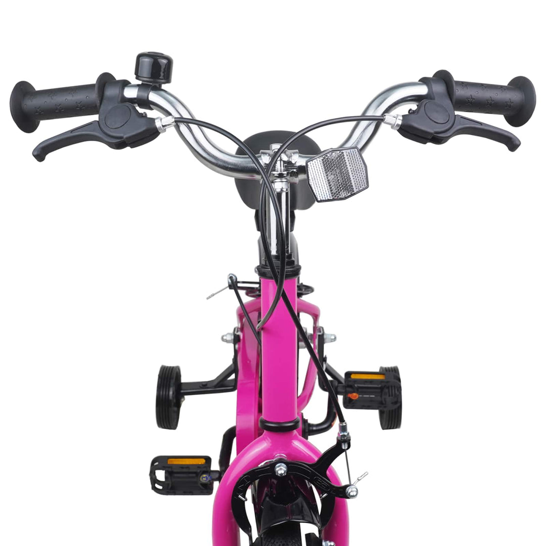 Børnecykel 14 tommer anbefalet til 3-5 år gammel Pink Sort