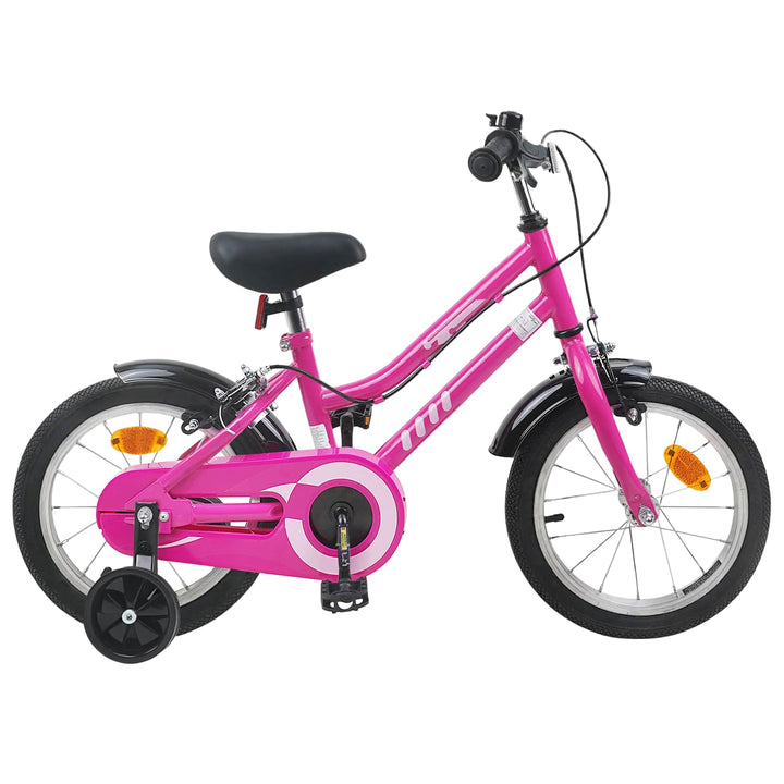 Børnecykel 16 tommer til 4-6 år gamle Pink Sort
