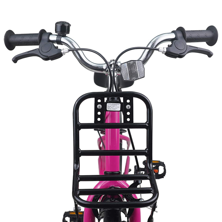 Børnecykel 18 tommer til 5-7 år gammel Pink og Sort