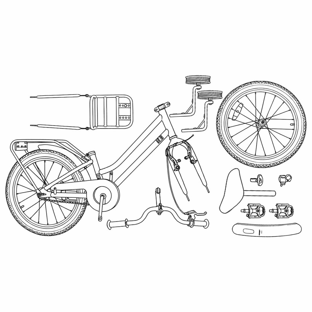 Børnecykel 14 tommer anbefalet til 3-5 år gammel Sort