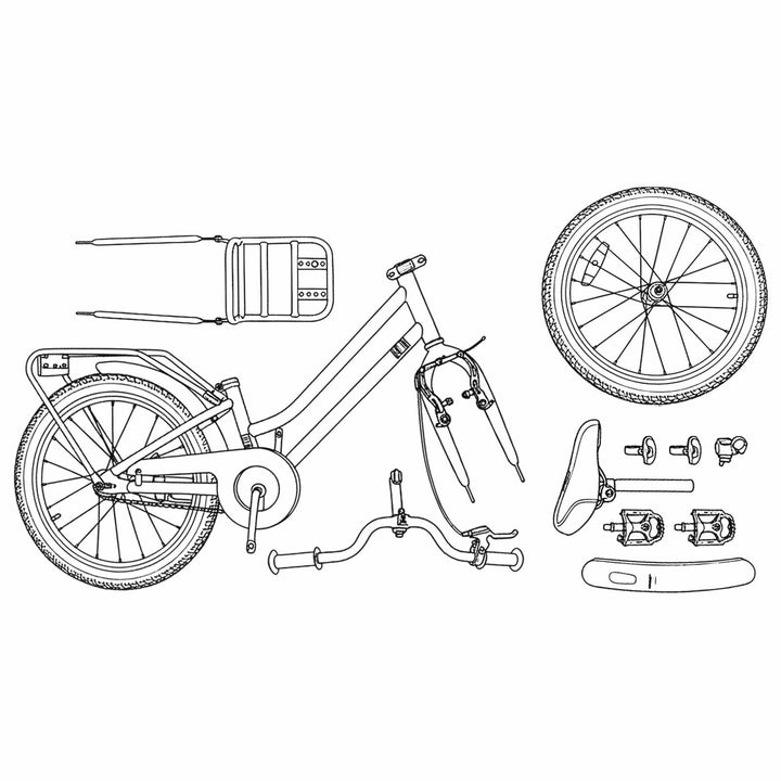Børnecykel 22 tommer til 7-12 år gammel Sort