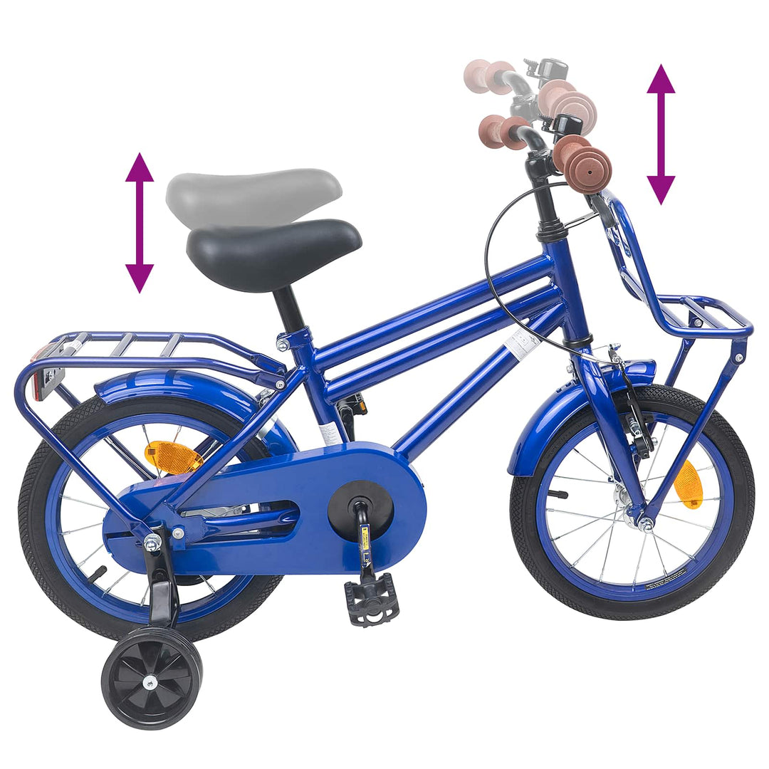 Børnecykel 16 tommer til 4-6 år gamle Mørk blå