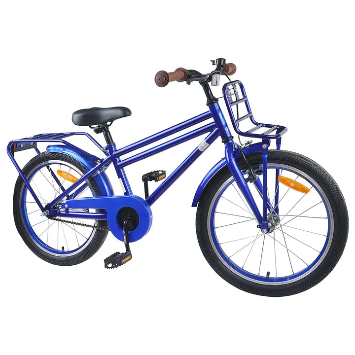 Børnecykel 18 tommer til 5-7 år gammel Mørk blå