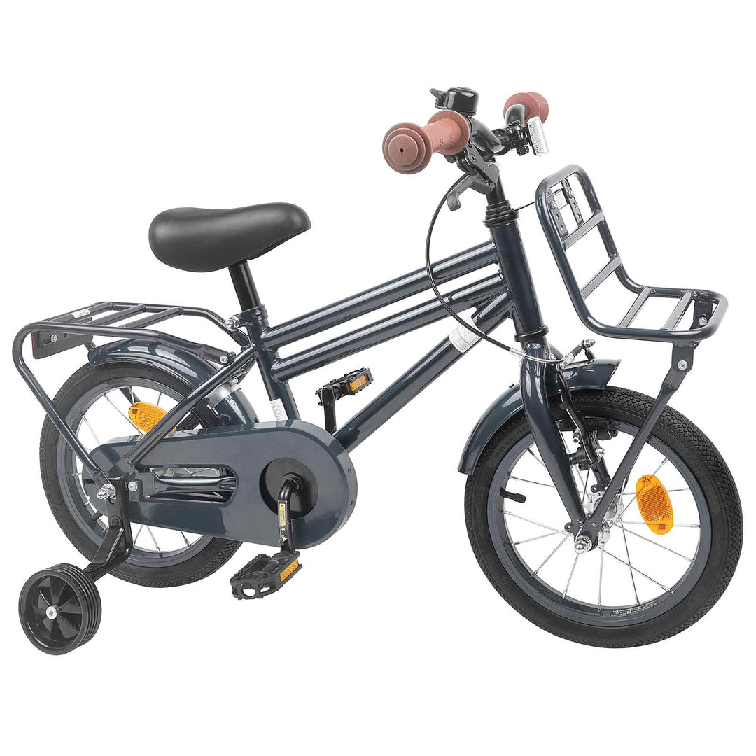 Børnecykel 14 tommer anbefalet til 3-5 år gammel Mørkegrå