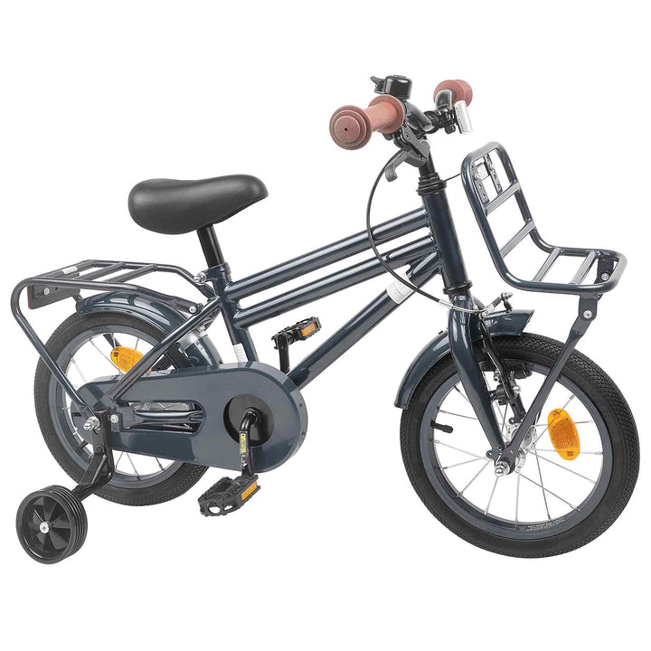 Børnecykel 14 tommer anbefalet til 3-5 år gammel Mørkegrå