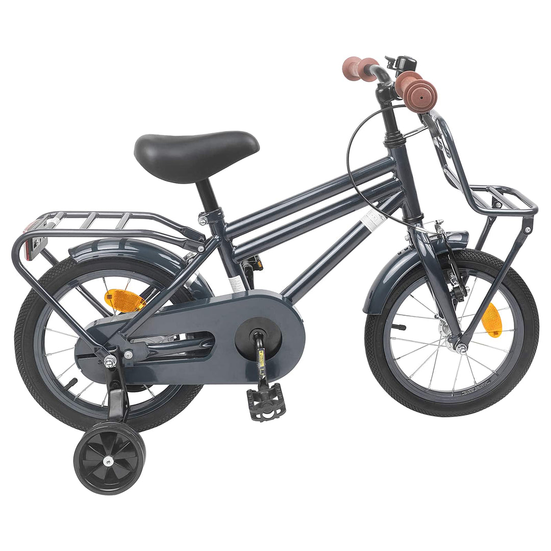Børnecykel 14 tommer anbefalet til 3-5 år gammel Mørkegrå