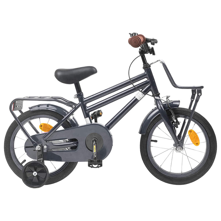 Børnecykel 16 tommer til 4-6 år gamle Mørkegrå