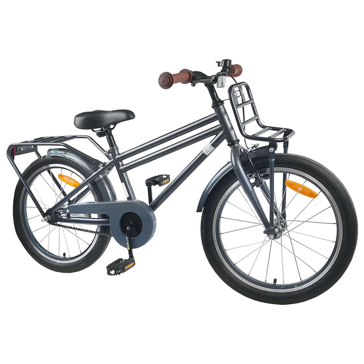 Børnecykel 22 tommer til 7-12 år gammel Mørkegrå