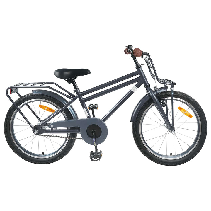 Børnecykel 22 tommer til 7-12 år gammel Mørkegrå