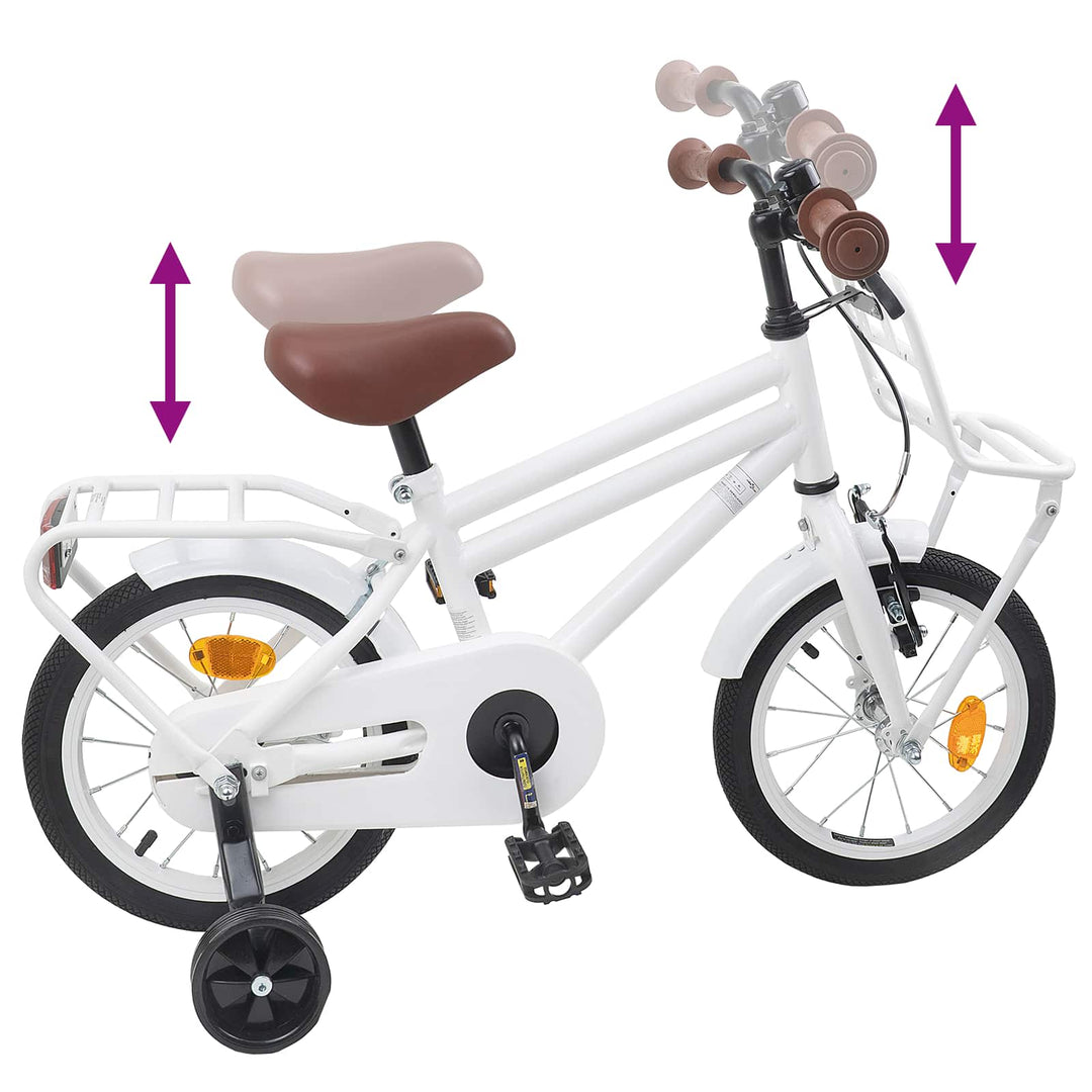 Børnecykel 12 tommer til 2-4 år gamle Hvid