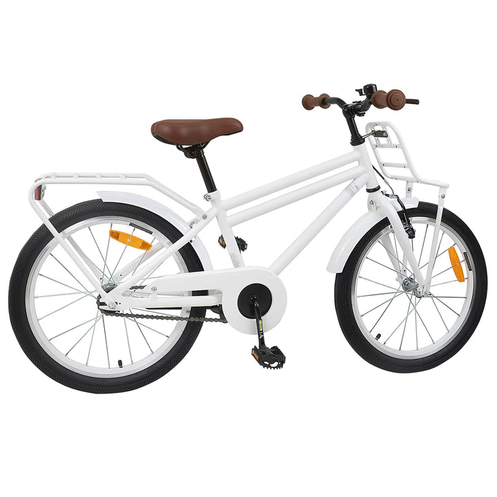 Børnecykel 18 tommer til 5-7 år gammel Hvid