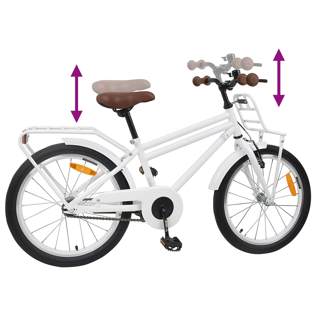 Børnecykel 20 tommer til børn i alderen 6-11 år Hvid