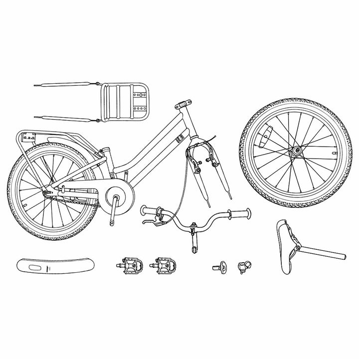 Børnecykel 20 tommer til børn i alderen 6-11 år Hvid