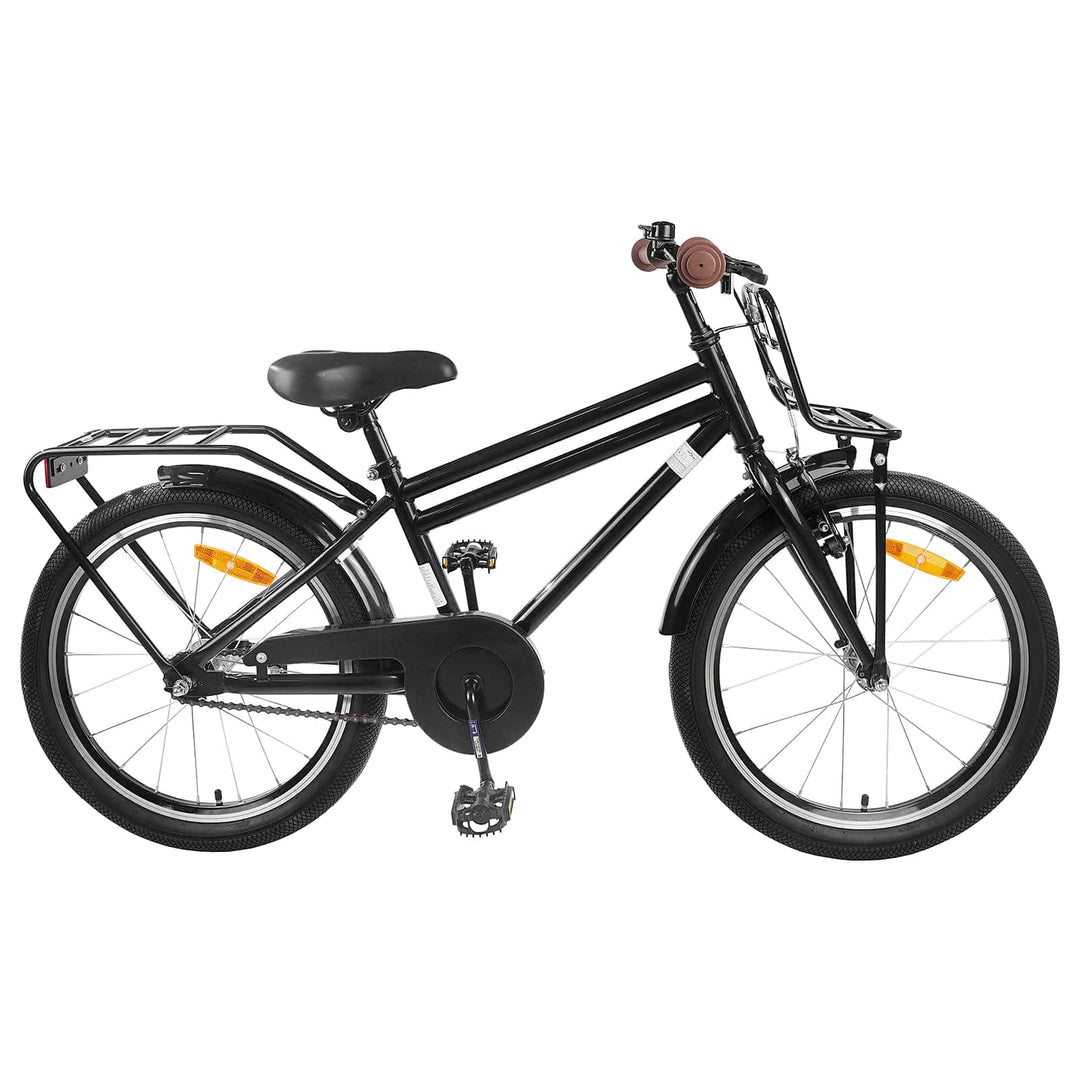 Børnecykel 18 tommer til 5-7 år gammel Sort