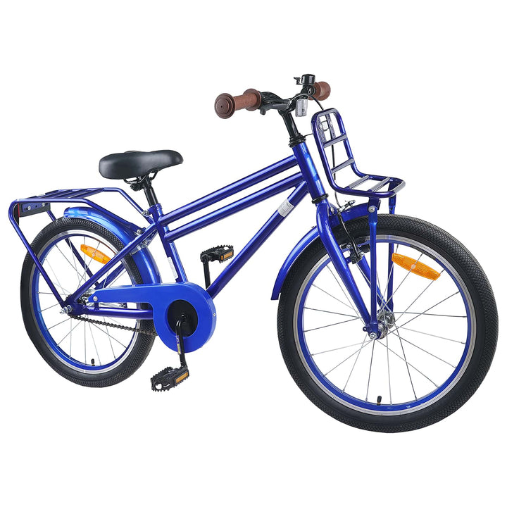 Børnecykel 18 tommer til 5-7 år gammel Mørk blå