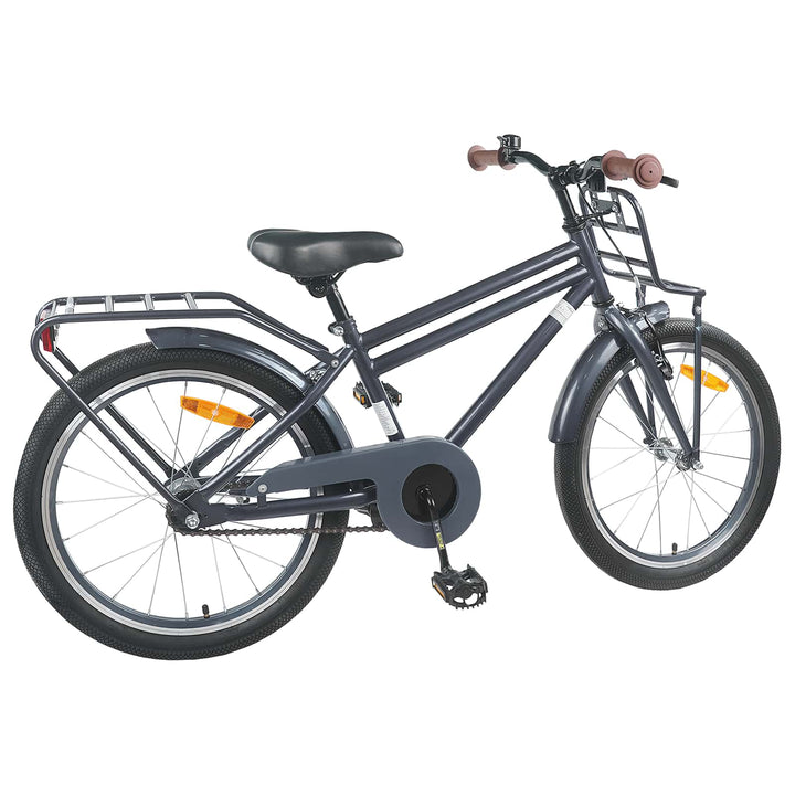 Børnecykel 18 tommer til 5-7 år gammel Mørkegrå