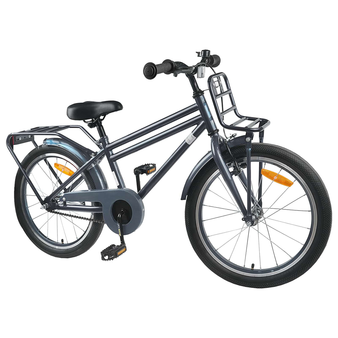 Børnecykel 20 tommer til børn i alderen 6-11 år Mørkegrå