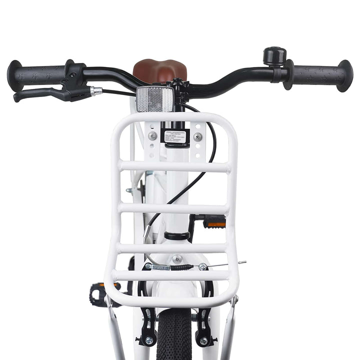 Børnecykel 18 tommer til 5-7 år gammel Hvid