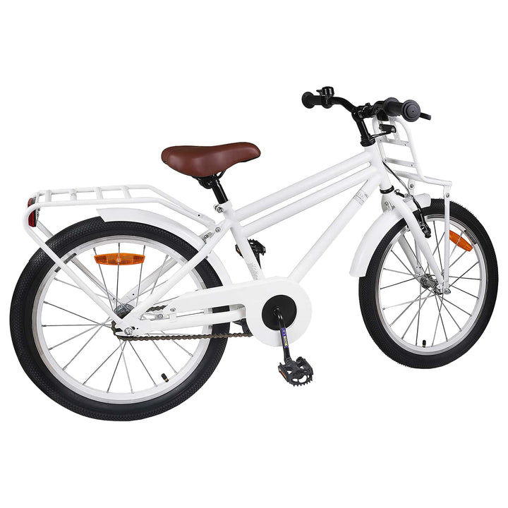 Børnecykel 18 tommer til 5-7 år gammel Hvid