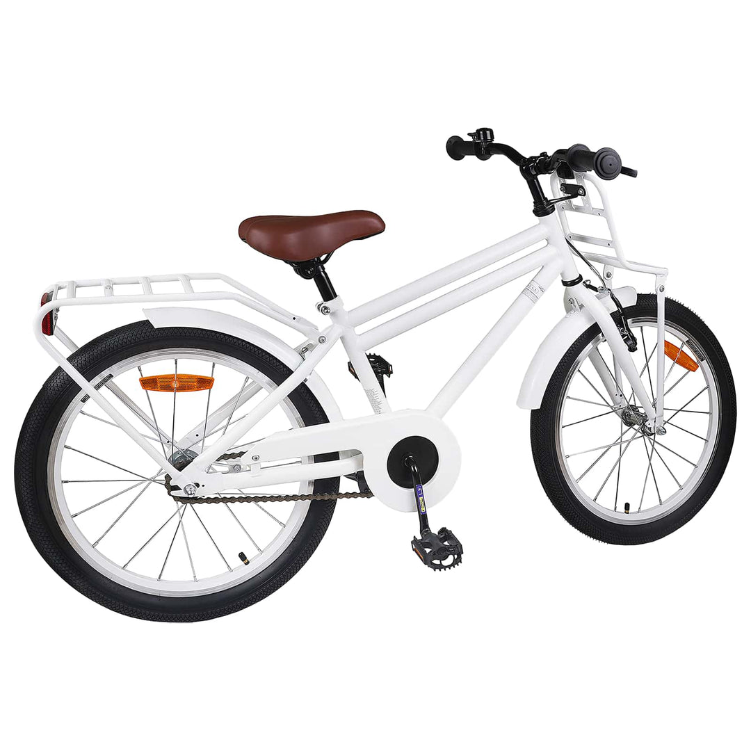 Børnecykel 20 tommer til børn i alderen 6-11 år Hvid