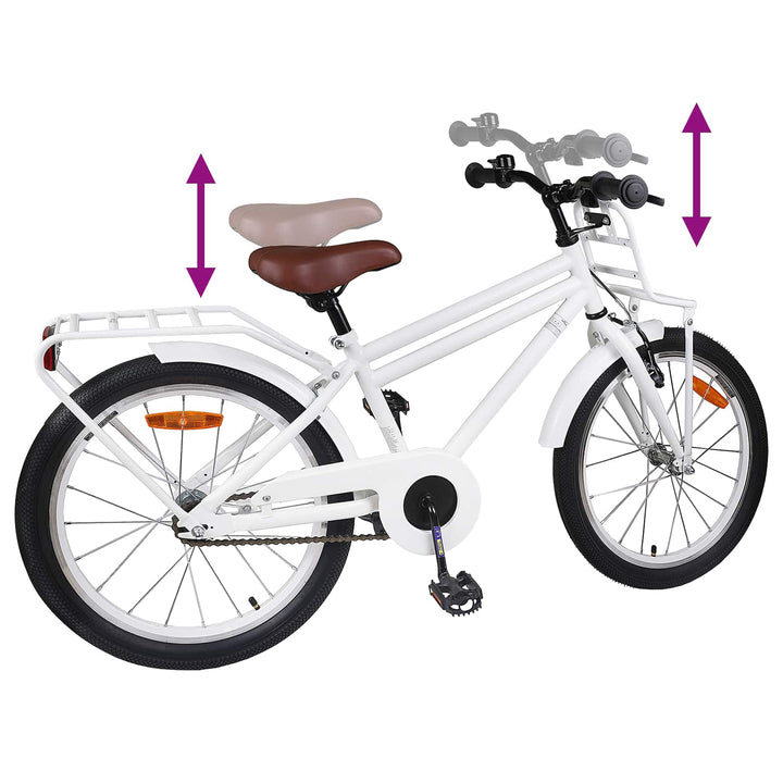 Børnecykel 20 tommer til børn i alderen 6-11 år Hvid