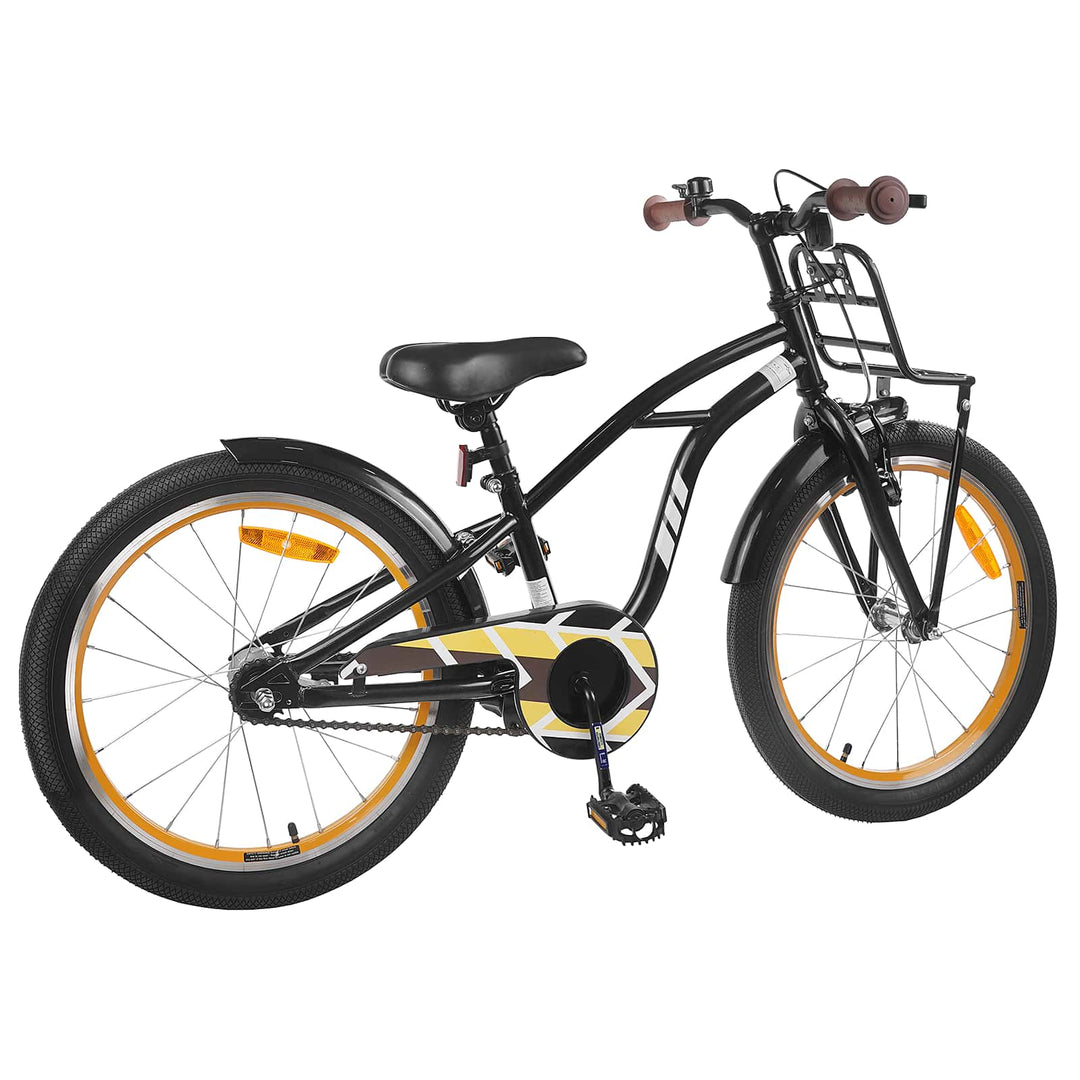 Børnecykel 20 tommer til børn i alderen 6-11 år Sort