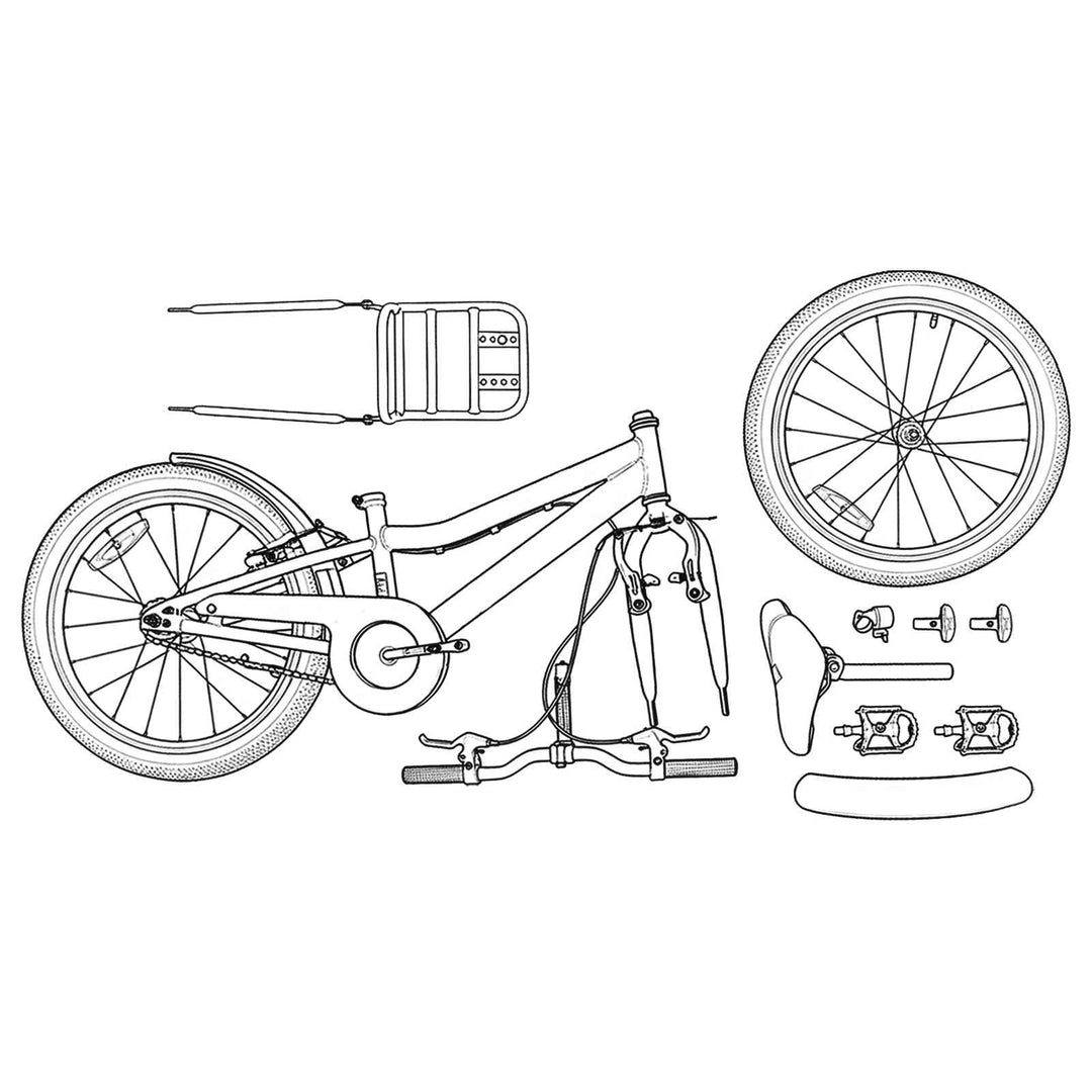 Børnecykel 22 tommer til 7-12 år gammel Mørkegrå