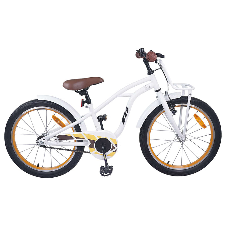 Børnecykel 18 tommer til 5-7 år gammel Hvid