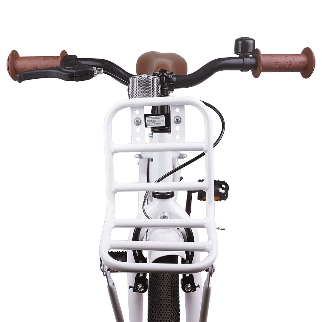 Børnecykel 20 tommer til børn i alderen 6-11 år Hvid