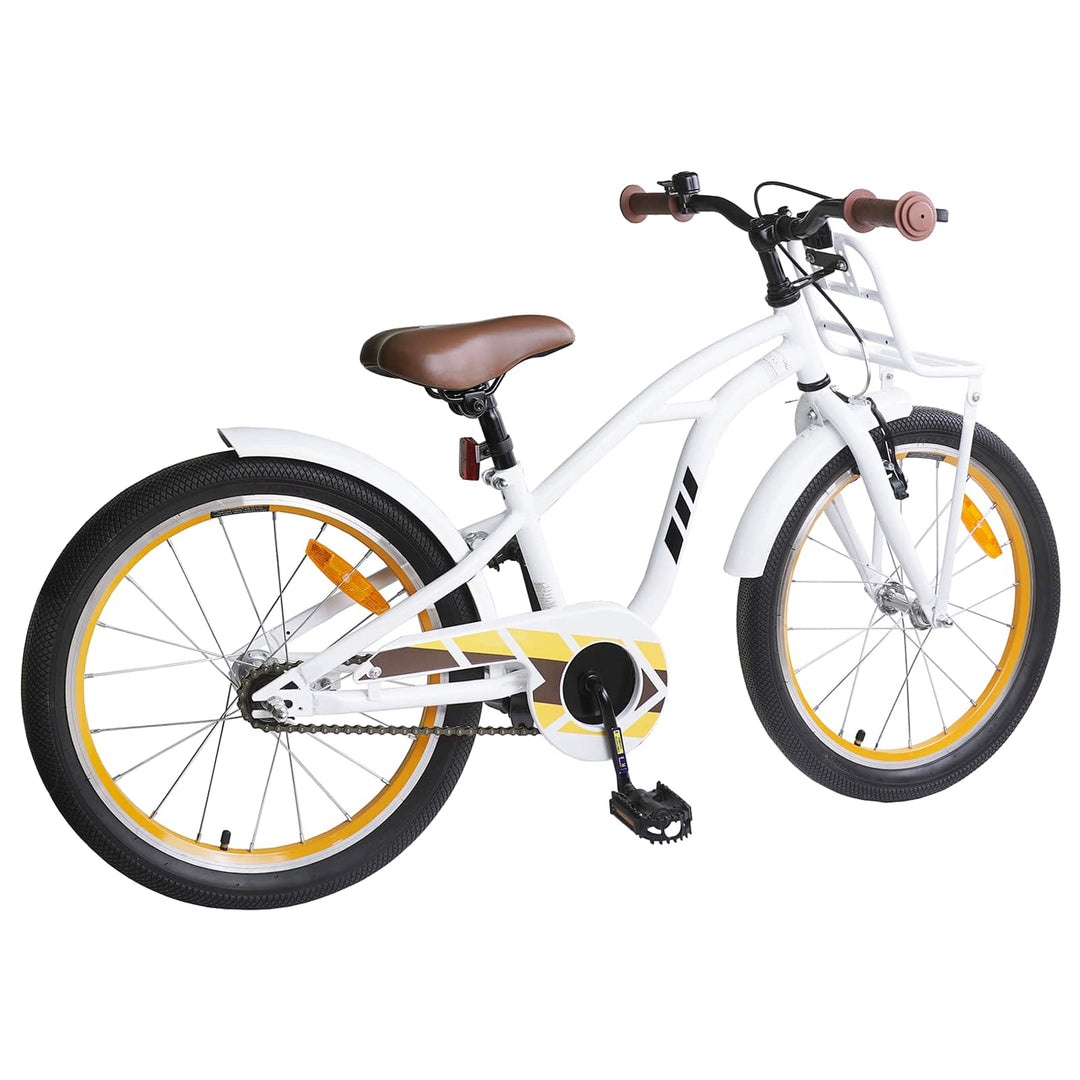 Børnecykel 20 tommer til børn i alderen 6-11 år Hvid