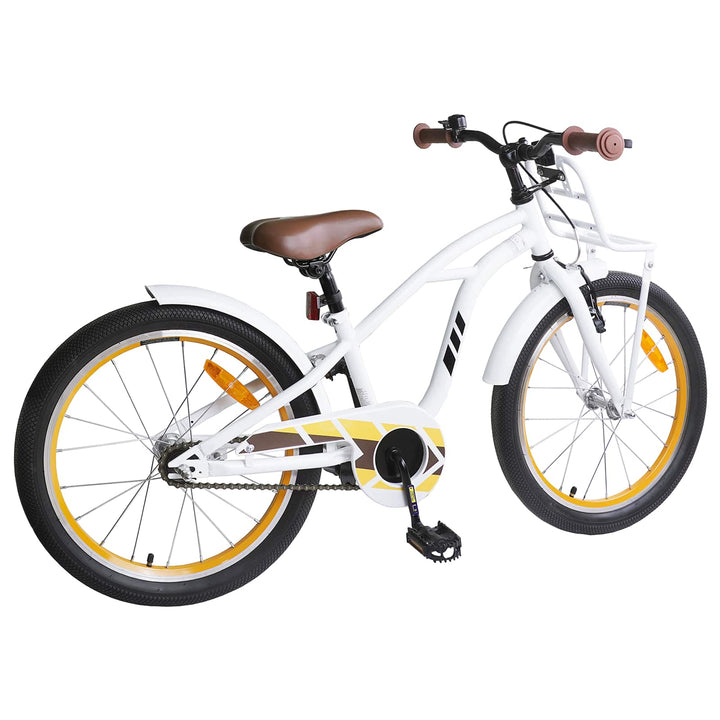 Børnecykel 20 tommer til børn i alderen 6-11 år Hvid