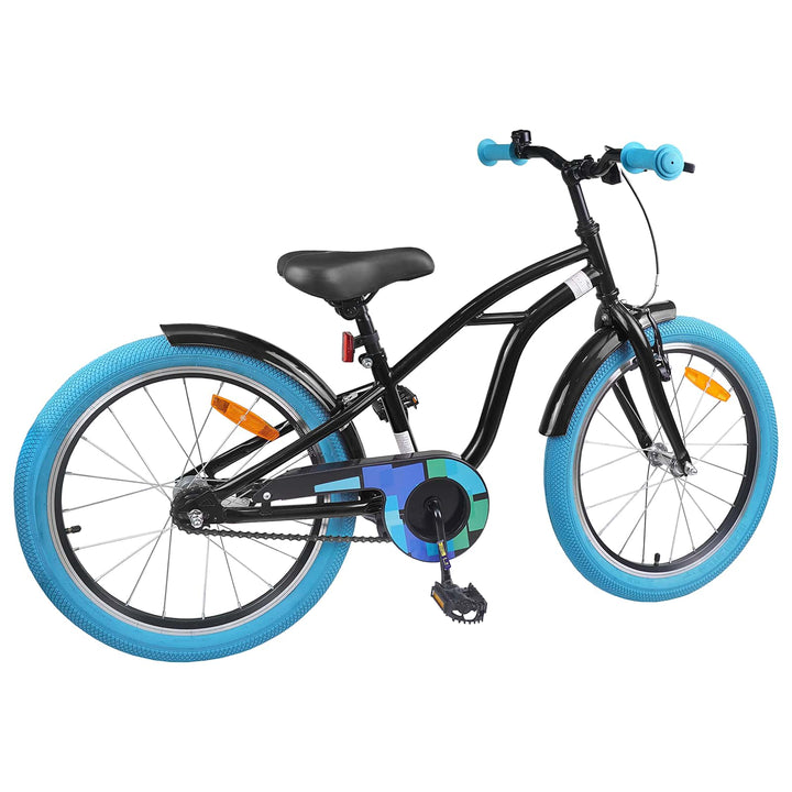 Børnecykel 20 tommer til børn i alderen 6-11 år Sort