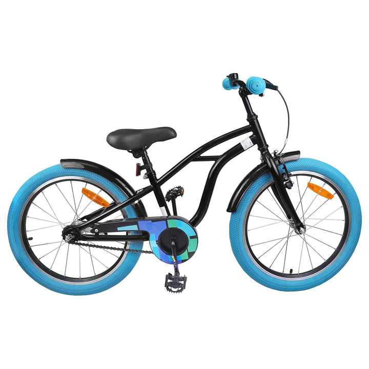 Børnecykel 20 tommer til børn i alderen 6-11 år Sort