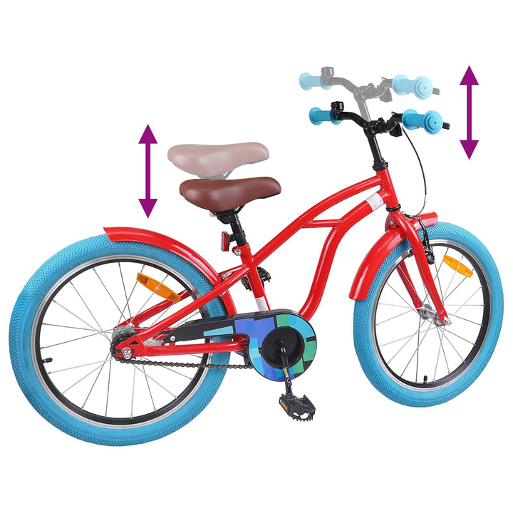 Børnecykel 20 tommer til børn i alderen 6-11 år Rød