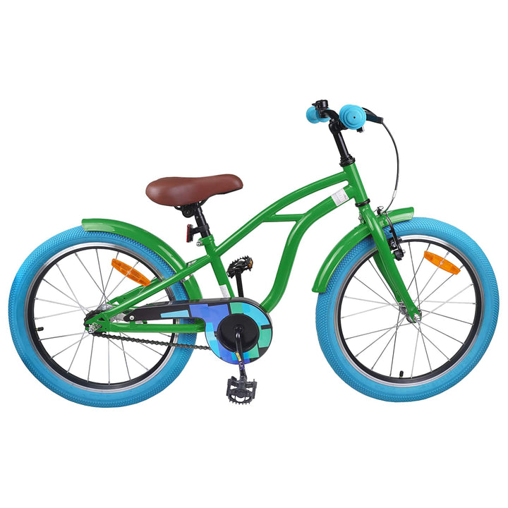 Børnecykel 18 tommer til 5-7 år gammel Grøn