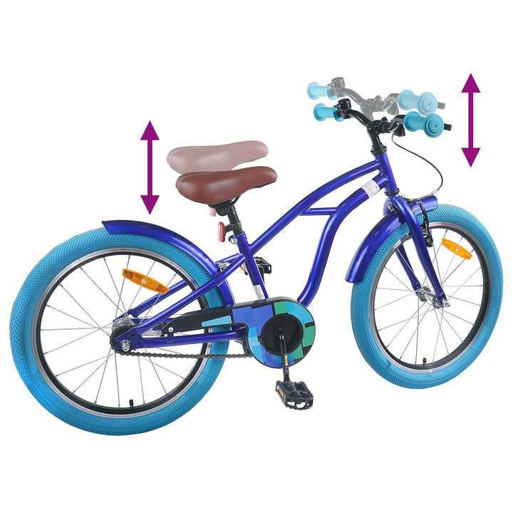 Børnecykel 22 tommer til 7-12 år gammel Mørk blå