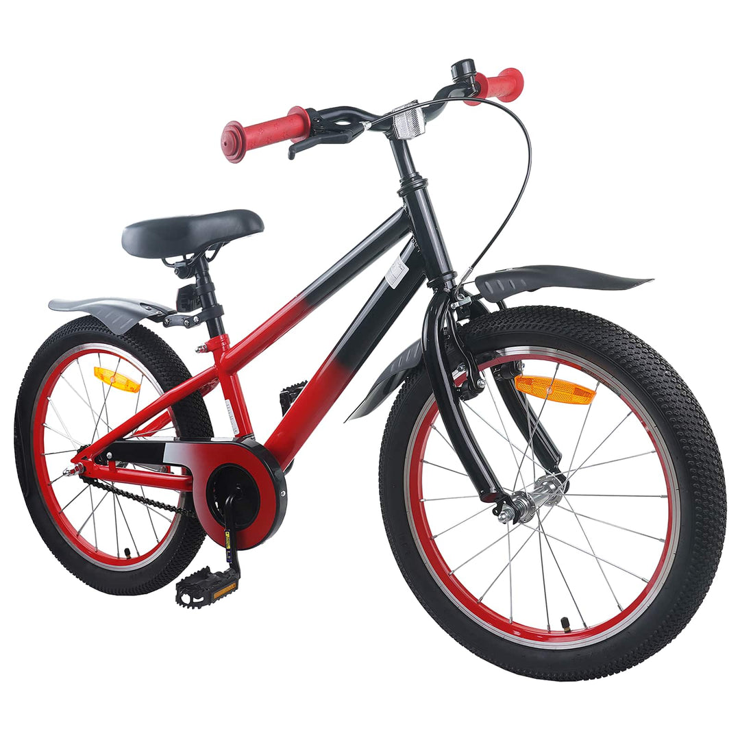 Børnecykel 22 tommer til 7-12 år gammel Rød Sort