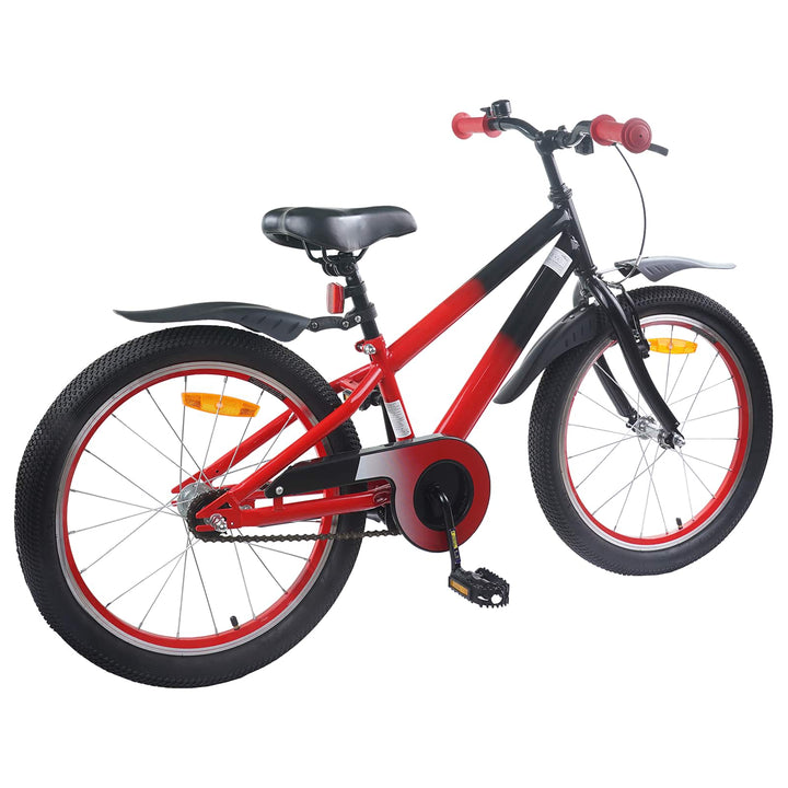 Børnecykel 22 tommer til 7-12 år gammel Rød Sort