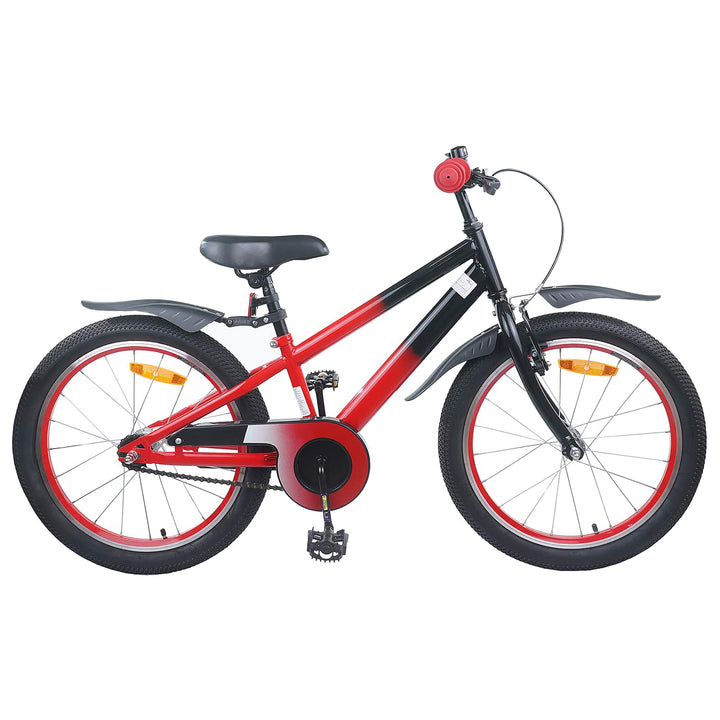 Børnecykel 22 tommer til 7-12 år gammel Rød Sort