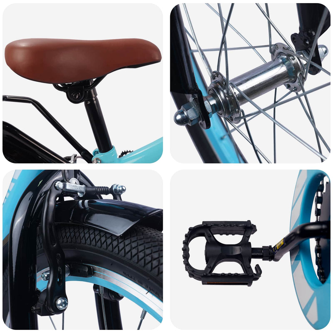 Børnecykel 20 tommer til børn i alderen 6-11 år Lyseblå
