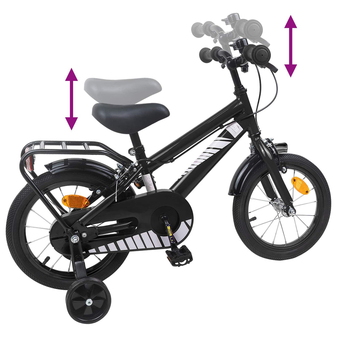 Børnecykel 12 tommer til 2-4 år gamle Sort